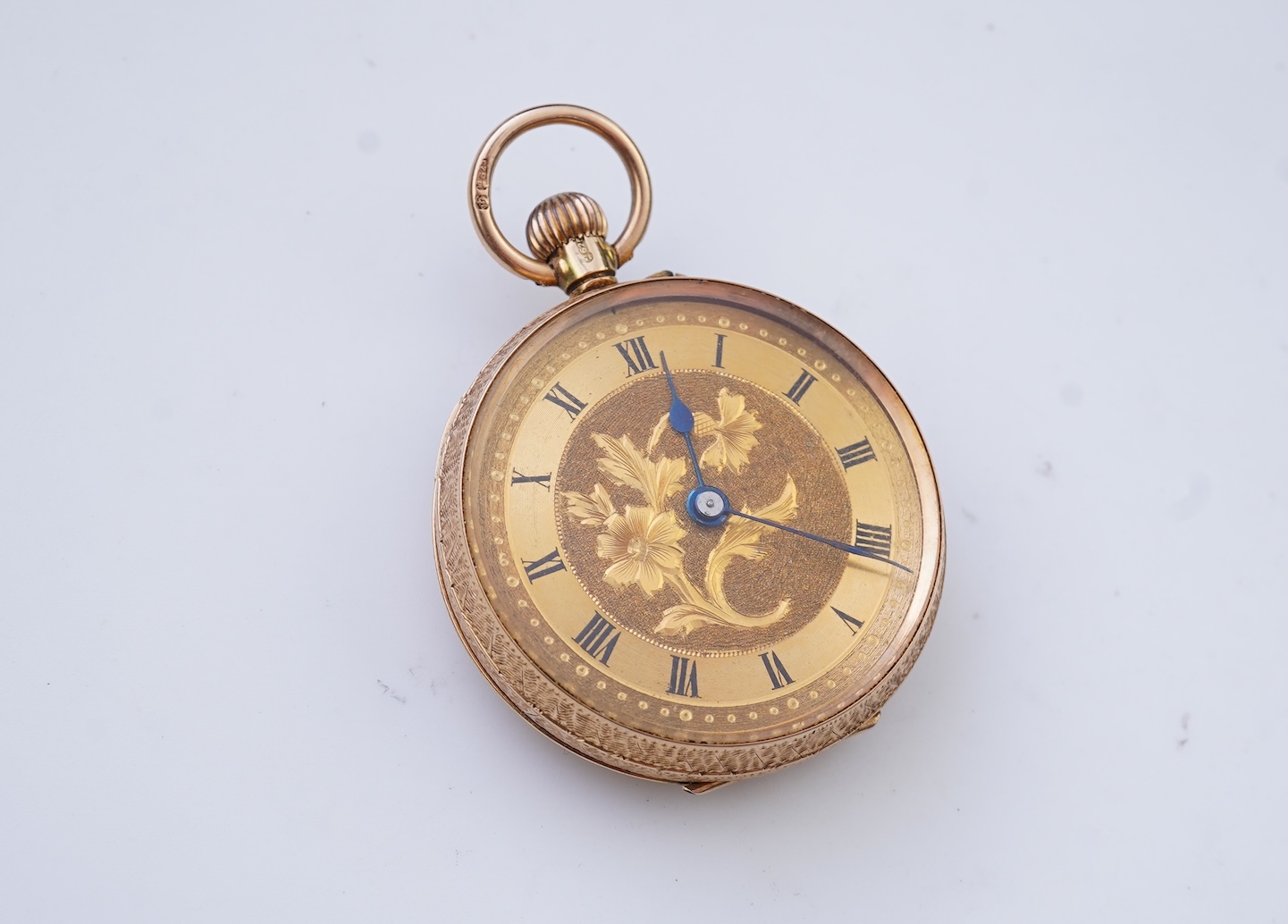 A 15ct gold open-faced pocket watch, circa 1912